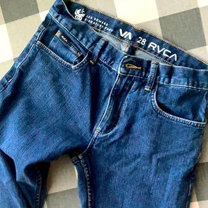 RVCA Leo Romero Signature Pant Jeans in dark blue wash size 28